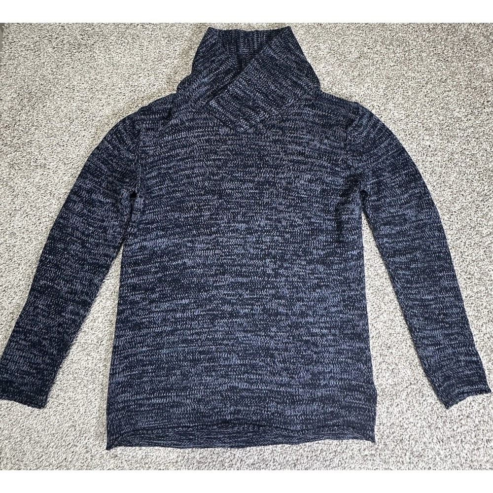 Divided H&M Marled Knit Sweater Medium Blue Gray Cowl Neck Pullover